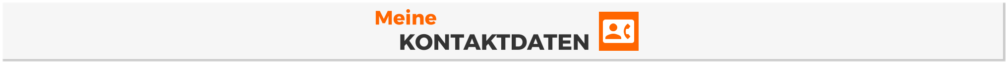 Meine KONTAKTDATEN